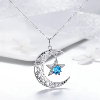 Bright Star Manshijia Prvok Dovezené Crystal Náhrdelník Cezhraničné Módne Dvojité Diamond Star Prívesok Chaoren