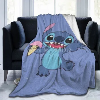 Disney ' Lilo & Stitch Cartoon Prispôsobené Deka Plyšové Flanelové Dekorácie Posteľ Domov Hodiť Gauč Prikrývky prehoz cez posteľ pre Deti