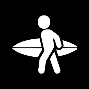 Kreslené postavičky Surf CanoeVinyl Kotúča, Auto Nálepky Okno Nárazníka Príslušenstvo Čierna/Strieborná 14,8 v*13.3 CM T-00376
