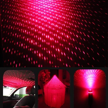 LED Auto Strechy Star Nočné Svetlo Projektora USB Dekoratívne Svietidlo pre Škoda Opel DAF RAM Vozíky Paccar Ford Otosan Chrysler