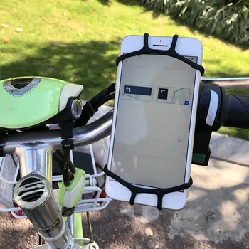 Mobilný Telefón Držiak Na Bicykel Silikón Na Motorke Alebo na Bicykli Riadidlá Pre telefóny A GPS Zariadenie, Nastaviteľný Držiak