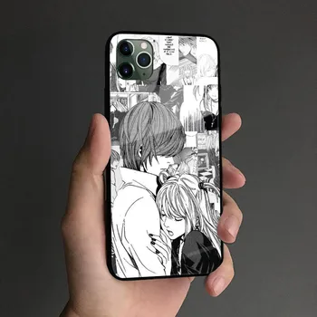 Míša&Light Anime Death Note, Sklo Mäkké Silikónové Telefón puzdro PRE IPhone SE 6 7 8 Plus X XR XS 11 12 Mini Pro Max Kryt Plášťa