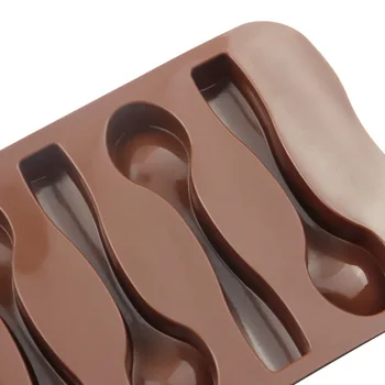 Non-stick Silikónové Čokoláda Formy Opakovane 3D Lyžice tvar Pečiva Biscuit Želé Tortu Formy Ľadu, Kuchyňa Dezert Nástroje
