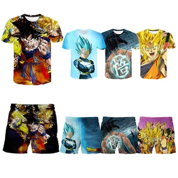 Nové Módne Vegeta Tshirts Nohavice, Súpravy Dragon Ball T Shirt Deti Oblečenie Japonskom Anime, Chlapcov, Šaty, Nohavice Deti Oblečenie Sady