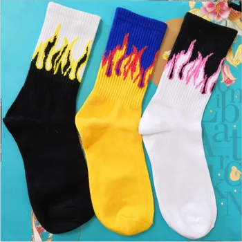 Nové Ponožky, DOPLNKY, Módne Značky Harajuku Štýl Plameň Pančuchy Európskych a Amerických Ulice, Hip-hop, Skateboard Športové Ponožky
