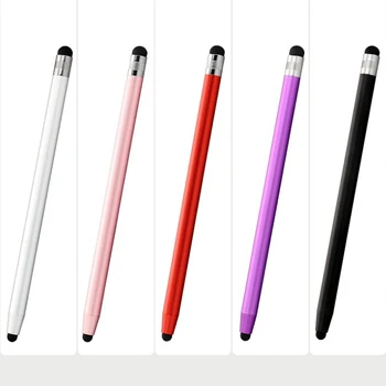 Náhodné Farby Kolo Dual Tipy Kapacitný Stylus Dotykové Obrazovky Rysovacie Pero pre Telefón, iPad Smart Telefónu, Tabletu, PC Počítač