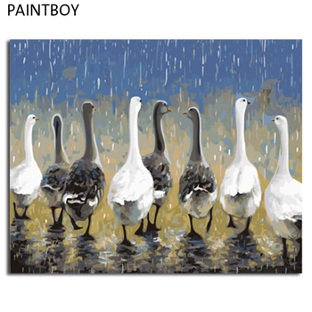 PAINTBOY Obrázok Moderné Zarámované Obrázky, Maľovanie Podľa Čísel DIY olejomaľba Na Plátne Domova Zvierat