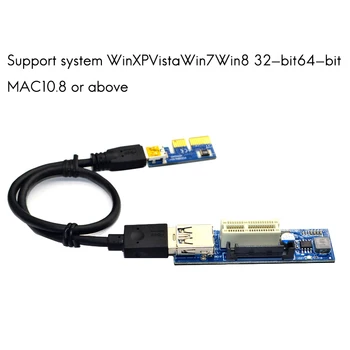 PCI-E 1X Predlžovací Kábel PCI-E MINI Právo Rozhranie USB3.0 Predlžovací Kábel Pcie Kábel Adaptéra 60 cm