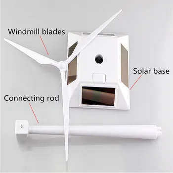 Plastový Solárny Veterný Mlyn Wind Mill Turbíny Učebná Pomôcka & Ploche Displeja Držiak