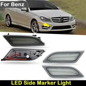Pre Benz, C-Trieda W204 C250 C300 C350 C63 AMG Auto Predné Amber LED Bočné Obrysové Svietidlo Zase Signálneho Svetla