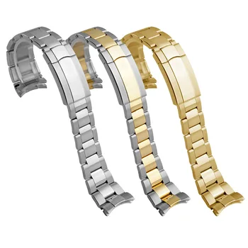 Príslušenstvo hodinky oceľové remienok muž 20 21 mm športové nepremokavé pre Rolex luxusný Skladacia spona celý pevný popruh ženy sledovať band