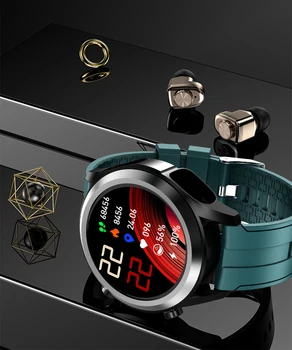 Smart Hodinky 2021 Mužov Smartwatch Android Tws 2 V 1 Bezdrôtový Headset Combo Bluetooth Telefónny Hovor Hodinky Pre Huawei Samsung