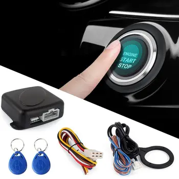 Smart RFID Auto Alarm Systému Push Engine Start Stop Tlačidlo Zámok Zapaľovania Immobilizer s Diaľkovým Keyless Go Systém Vstupu 12V