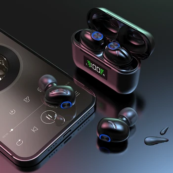 TWS Bluetooth 5.1 Slúchadlá Plnenie Box Šumu Bezdrôtové Slúchadlá 9D Stereo Športové Vodotesné Slúchadlá Headset S Mikrofónom