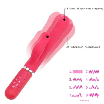 Teleskopická Otáčania AV Stick Dildo Vibrátor Prenos Korálky AV Prútik Klitorisu Stimulátor G-bodu Vaginálne Masáž Sexuálne Hračky pre Ženy