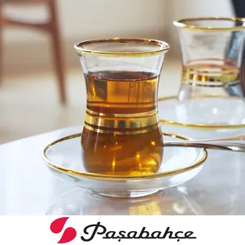 Turecký Čierny čaj pohár 101mL-200 ml Dovezené bezolovnaté Sklo šálku čaju s Tanier Šálku Kávy Vlastný Dizajn DOPRAVA ZADARMO