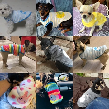 V zime Teplé Cartoon Pet Oblečenie pre Malých Psov, Mačky Mäkká Flaušová Cat Dog Srsť Bunda Šteňa Oblečenie Oblečenie Chihuahua Pet Oblečenie