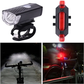 Vodotesný LED Požičovňa Svetlometov Predné 3 Režimy Lampa USB Nabíjateľné MTB Horský Bicykel zadné svetlo, Zadné Lampy, Cyklistické Vybavenie