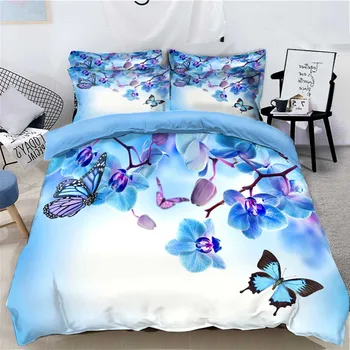 WOSTAR 3D posteľná bielizeň nastaviť ruže kvet vytlačené posteľná bielizeň perinu a vankúš luxusný bytový textil jednoduché dvojité king size queen