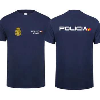 Španielsky Medzinárodnej Policajnej T-shirt Muž Cool Espana Policia CNP UIP UPR Riot Force T-tričko Krátky Rukáv Muž Cool tričko