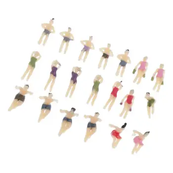 1:150 Rozsahu Pláži Plavcov Plavky Muž Žena Údaje Model Diorama Scény