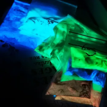 10g/Taška Svietiť V Tme Prášok Nail Art Fosfor Pigment Svetla(Viac použití) Klinec Fluorescenčné Lesk Kozmetické Neon Svetlý Prach SR-8