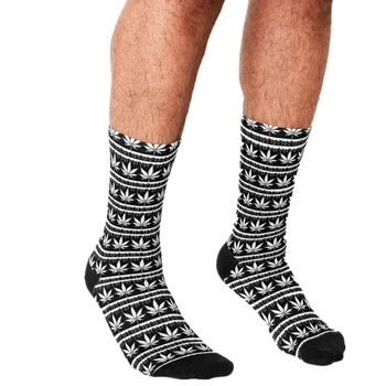 2021 Zábavné Ponožky Mužov harajuku Leňoch-tastic! Vytlačené Radi hip hop Mužov Ponožky Novinka Skateboard Posádky Bežné Blázon Ponožky