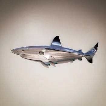25 cm Shark Kovové Nástenné Art Decor Oceánu, Ryby, Dekorácie Pre to, Terasa, Bazén, záhradné Ozdoby na Stenu Dekor 2021 HORÚCE TOP MÓDNE PREDAJ