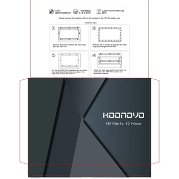 5 KS FEP Film 140 x 200 mm x 0,15 mm DLP LCD SLA Živice 3D Tlačiarne pre Elegoo Mars Wanhao Rozmnožovacie D7, Fotón