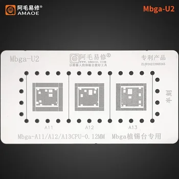 AMAOE Mbga-B2 pre iphone A8 A9 A10 A11 A12 A13 CPU Polohovaciu Dosku Ocele Oka Výsadbu Tin Odstrániť Lepidlo Platforma