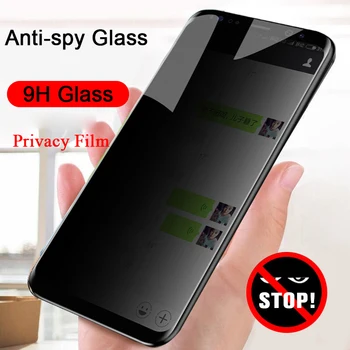 Anti-Spy Privacy Glass na Samsung M10 M20 A40S A6, A8 Plus 2018 Anti Peep Screen Protector Samsung Galaxy A7 2018 A9 M30 M40
