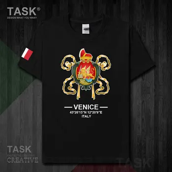 Benátky cestovného ruchu a priemyselných talianske mesto v Taliansku a Európe so suvenírmi mens 100 bavlna tričko bežné Tee nový Módny dizajn Topy 20