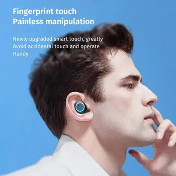 Bezdrôtová Bluetooth Slúchadlá Športové Nepremokavé TWS Bluetooth Slúchadlá s Mikrofónom Dotykové Ovládanie Bezdrôtové Headsety, Slúchadlá Telefón