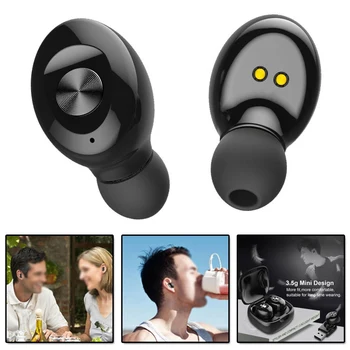 Bluetooth 5.0 Bezdrôtové Slúchadlá Stereo In-ear Športové Slúchadlá XG-12 IPX5 Vodotesné Mini Headset S Nabíjanie Prípade