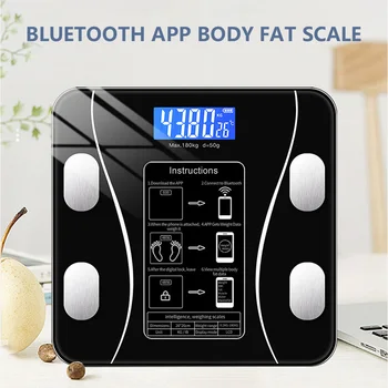 Bluetooth, telesný Tuk Stupnice BMI Váhy Smart Bezdrôtový Digitálny Kúpeľňa Hmotnosť Rozsahu Zloženie Tela Analyzer Váženie Rozsahu