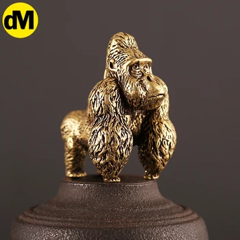 DM 1pcs/Set Mosadz Ploche Ozdoby Starožitné Micro-Vyrezávané King Kong Gorily, Opice Opice Dekorácie Nábytku 2021 NOVÝ PRÍCHOD