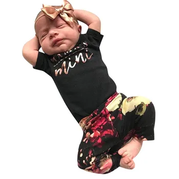 Dieťa Chlapec Dievča Kombinézach Letné Krátke Sleevele Novorodenca Oblečenie O-krku Batoľa Jumpsuit Dieťa Onesie List Vytlačený telo bebe A40