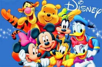 Disney Plná Diamantov Obrazy Mickey Donald Pú Diy Diamond Výšivky Maľovanie, Dekorácie Darček pre Rodinu Dekoratívny Vzor