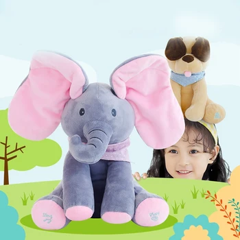 Elektronické Plyšové Hračky Roztomilý Slon Hovorí Bábiku Baby Detská Narodeninám Doba Pet Interaktívne Stroj Elektrické Hračky Zvierat