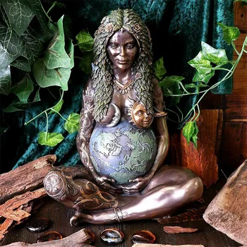 Gaia, Matka Zem, Socha Godess Umenia, Socha Živice Plavidlá Figúrka Záhrada Ornament Zemi Matka Vonkajšie Socha Domáce Dekorácie