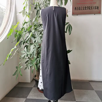 Kórea Ženy Bez Rukávov Šaty Členok-Dĺžka-Line Dlhé Šaty Bežné Jednoduché Voľné Vestidos Lete 2021 Office Lady Japonskej