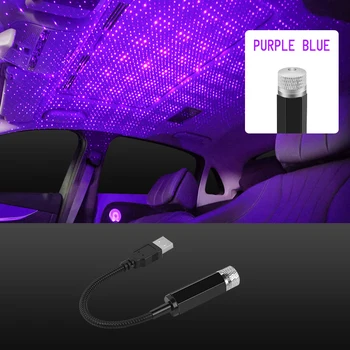 LED Auto Strechy Star Nočné Svetlo Projektora USB Dekoratívne Svietidlo pre Škoda Opel DAF RAM Vozíky Paccar Ford Otosan Chrysler