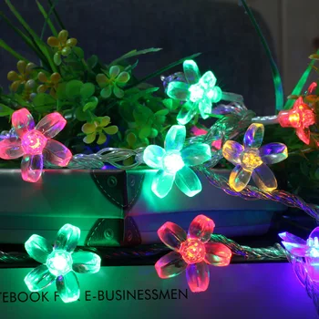 LED Sakura Batérie Powered Garland Svadobné Nový Rok Vianočné Osvetlenie Rodiny Vlkovcový LED Svetlá Dekorácie Rozprávkových Svetiel Navidad