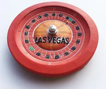 Las Vegas Creative turntable travel Souvenirs Fridge Magnets Resin Handmade 3D Magnetic Refrigerator Sticker