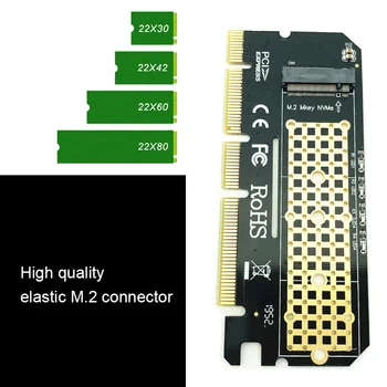 M. 2 NVME PCIE, aby M2 Adaptér, LED NVME SSD M2 PCIE x16 Rozširujúca Karta Počítača, Adaptér Rozhrania M. 2 NVMe SSD Do PCIE M. 2 Adaptér