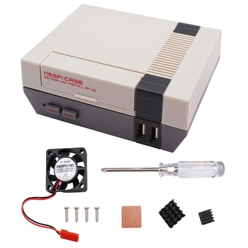 NES4Pi NES Prípade Kit ABS Funkčné Chladiaci Ventilátor Heatsinks Skrutkovače Vhodné pre Raspberry Pi 2/3 / B+ Série