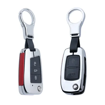 NEW Vysoká Kvalita Zliatiny Zinku Kožené Auto Smart Key Prípade Kryt Plášťa Pre Volkswagen LaVida Sagitar Bora, polo, Tiguan Golf