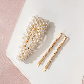 Nové Kórea Štýl Móda Pearl Vlasy klip pre Ženy, Elegantné, Romantické Ženy Vlásenky 2021 Príslušenstvo Vlasy Stick Barrettes Šperky