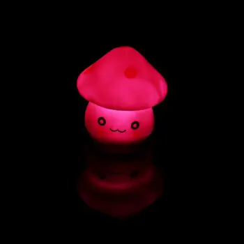 Nový Roztomilý 6typ Farbu Meniace LED Húb Lampa Strany Svetlá Mini Mäkké Dieťa Dieťa Spí Nočného Novinka Svetelný Hračka Darček