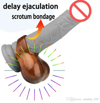 Oneskorenie ejakulácie loptu srd mieška otroctva taška sexuálne hračky pre mužov penis semenník kohút rukáv mäkké cockring ballstretcher